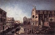 ALBOTTO  Francesco View of Campo Santi Giovanni e Paolo USA oil painting reproduction